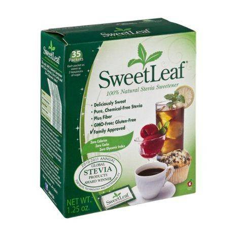 SweetLeaf Stevia Sweetener, 100% Natural - 35 Count