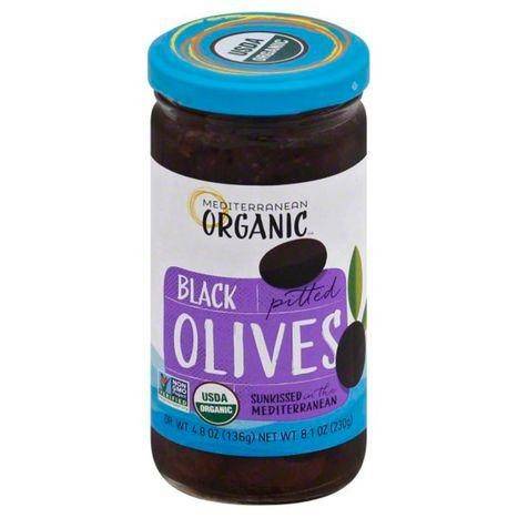 Mediterranean Organic Olives, Black, Pitted - 8.1 Ounces