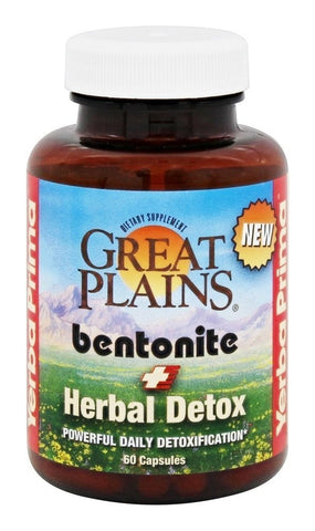 Yerba Prima Great Plains Bentonite Herbal Detox-60 Capsules