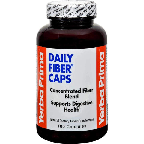 Yerba Prima Daily Fiber Caps Supports Digestive Health-180 Capsules