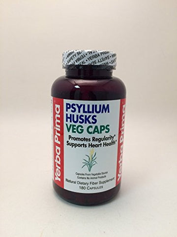 Yerba Prima Psyllium Husks Veg Caps-180 Capsules