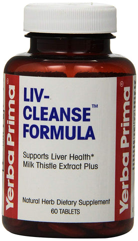 Yerba Prima Liv-Cleanse Formula With Milk Thistle Extract-60 Tablets