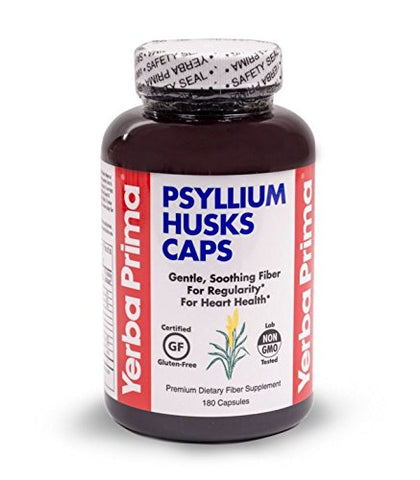 Yerba Prima Psyllium Husks Caps-180 Capsules