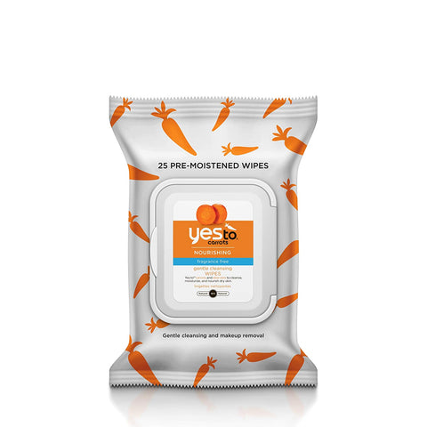 Yes To Carrots Nourishing Cleansing Wipes Fragrance Free-25 Wipes