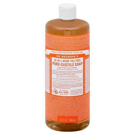 Dr Bronners Soap, Pure-Castile, 18-in-1, Hemp Tea Tree - 32 Ounces