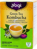 Yogi Green Tea Kombucha Contains Caffeine 16 Bags-1.12 Oz