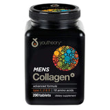 Youtheory Mens Collagen Advanced Formula Type 1, 2 & 3 18 Amino Acids-290 Tablets