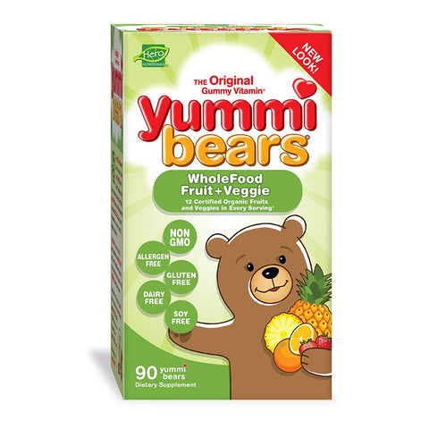 Hero Nutritionals Yummi Bears Wholefood Fruit & Veggie-90 Gummy Bears