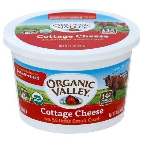 Organic Valley Cottage Cheese, Small Curd, 4% Milkfat - 1 Pound
