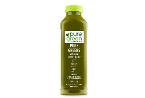 Pure Green 100% Juice, Pure Greens, with Apple Lemon + Ginger - 16 Ounces