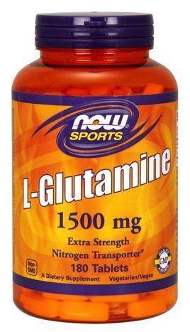 Now Foods 1500MG L-Glutamine - 180 Tablets