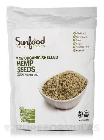 Sunfood Superfoods Raw Shelled Hemp Seeds - 16 Ounces