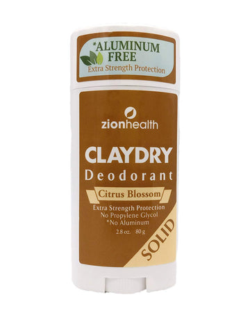 Zion Health ClayDry Deodrant Citrus Blossom Bold-2.5 Oz