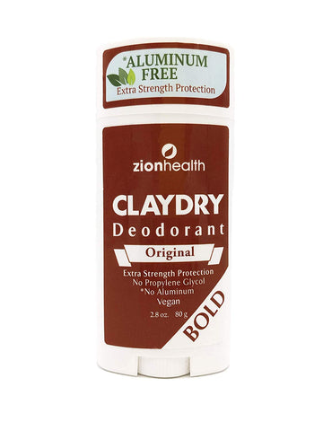 Zion Health ClayDry Deodrant Original Bold-2.5 Oz