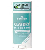 Zion Health ClayDry Deodrant Eucalyptus Mint Bold-2.5 Oz