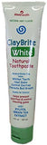 Zion Health Clay Brite White Mineral Toothpaste Mint Flavor-4 Oz