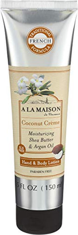 A La Maison Coconut Creme Moisturizing Shea Butter & Argan Oil Hand & Body Lotion-5 Oz