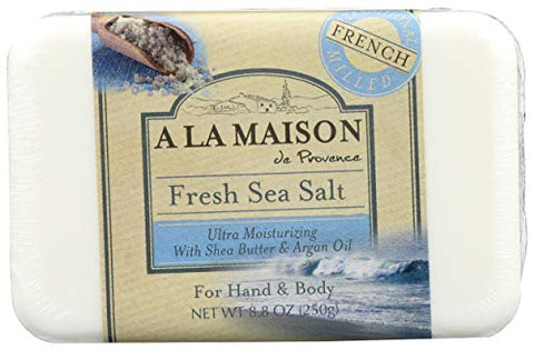 A La Maison Fresh Sea Salt With Shea Butter & Argan Oil Soap For Hand & Body-8.8 Oz