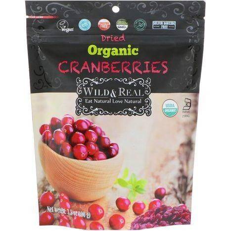 Nature's Wild Organic, Wild & Real, Dried, Organic Cranberries - 3.5 Ounces