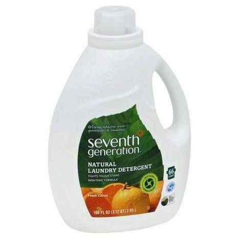 Seventh Generation Laundry Detergent, Natural, Fresh Citrus - 100 Each