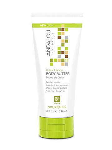 Andalou Naturals Kukui Cocoa Body Butter Nourishing-8 Oz