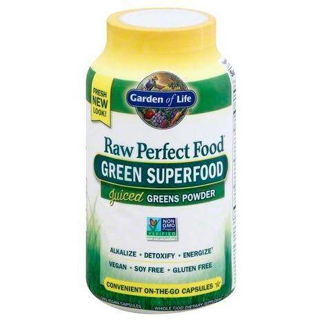 Garden of Life Raw Organic Perfect Food Green Superfood, Vegan Capsules - 240 Each