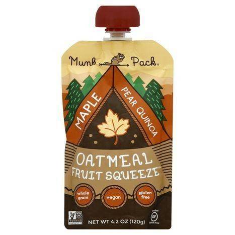 Munk Pack Oatmeal Fruit Squeeze, Maple Pear Quinoa - 4.2 Ounces