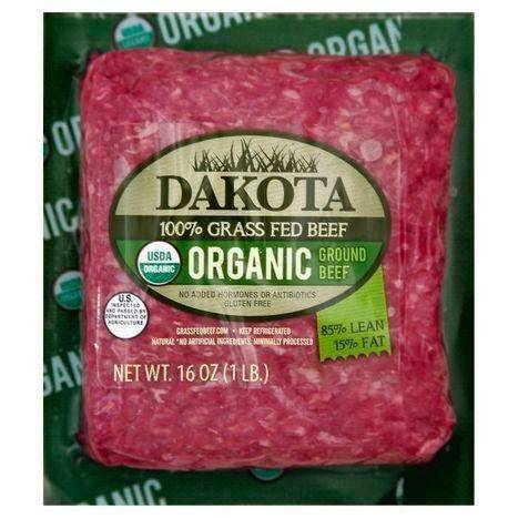 Dakota Beef, Organic, Ground, 85%/15% - 16 Ounces