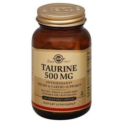 Solgar Taurine, 500 mg, Vegetable Capsules - 100 Vegetable Capsules