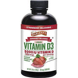 Barlean's Liquid Vitamin D3 5000 IU Strawberry Milkshake Flavor-5.6 Oz