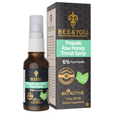 Bee & You Propolis Raw Honey Throat Spray 6% Pure Propolis-1 Oz