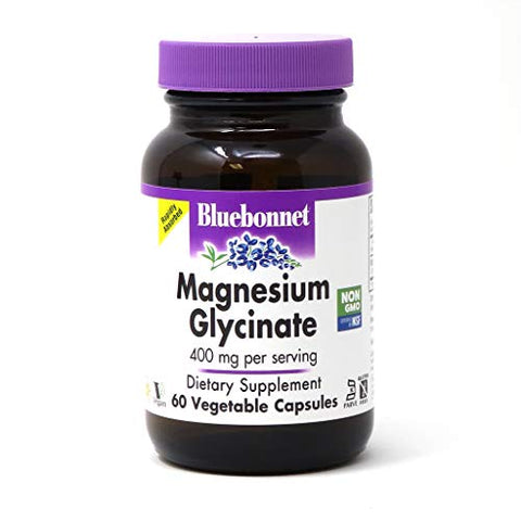 Bluebonnet Magnesium Glycinate 400 Mg-60 Vegetable Capsules