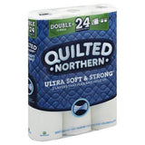 Quilted Northern Ultra Soft & Strong Bathroom Tissue, Unscented, Double Rolls, 2-Ply - 12 Each