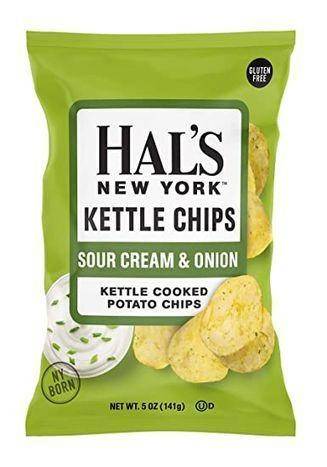 Hal's New Sour Cream And Onion Kettle Potato Chips - 5 Ounces