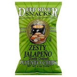 Deep River Snacks Potato Chips, Kettle Cooked, Zesty Jalapeno - 5 Ounces