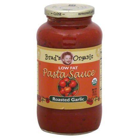 Brads Organic Pasta Sauce, Low Fat, Roasted Garlic - 26 Ounces