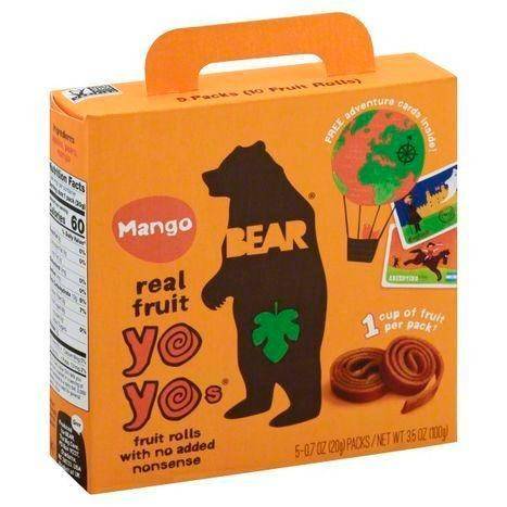 Bear Yo Yos, Real Fruit, Mango - 5 Each