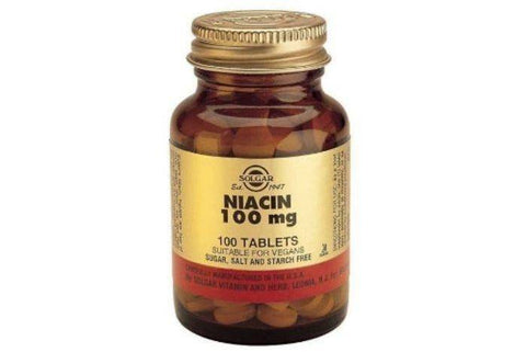 Solgar Niacin (Vitamin B3), 100 mg, Tablets