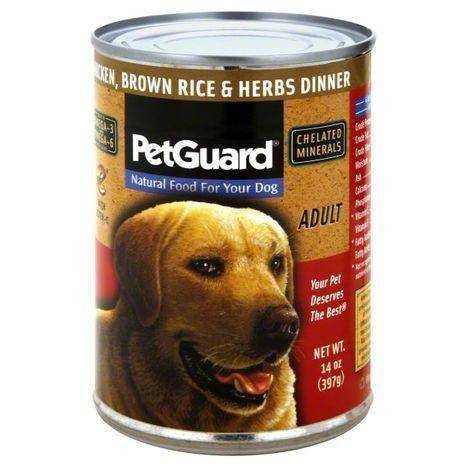 Pet Guard Dog Food for Adult, Chicken, Brown Rice & Herbs Dinner - 14 Ounces