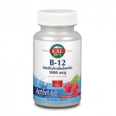 Kal Vitamin B-12, 1000 mcg, Micro Tablets, Red Raspberry - 90 Count