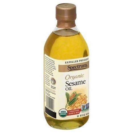 Spectrum Sesame Oil, Organic, Medium Heat, Unrefined - 16 Ounces