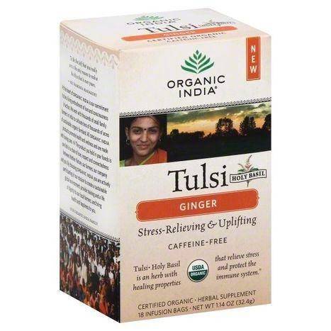 Organic India Tulsi, Ginger, Infusion Bags - 18 Each