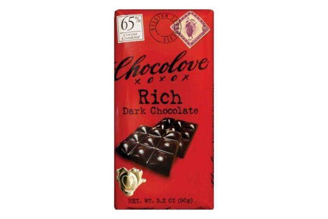 Chocolove Dark Chocolate, Rich, 65% - 3.2 Ounces