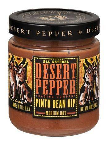 Desert Pepper Pinto Bean Dip, Medium Hot - 16 Ounces
