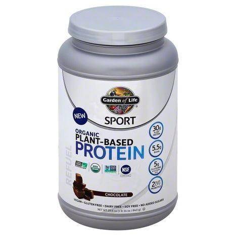 Garden of Life Sport Protein, Plant-Based, Organic, Chocolate - 29.6 Ounces