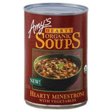 Amys Hearty Organic Soups, Ready to Serve, Hearty Minestrone, with Vegetables - 14.1 Ounces