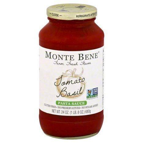Monte Bene Pasta Sauce, Tomato Basil - 24 Ounces