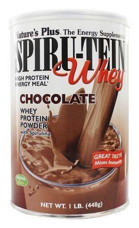 Nature's Plus Spiru-tein Chocolate Whey High Protein Energy Meal - 1 Pound