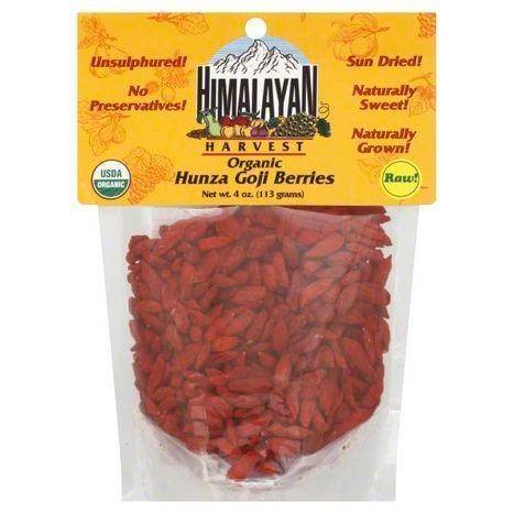 Himalayan Harvest Goji Berries, Hunza, Organic - 4 Ounces