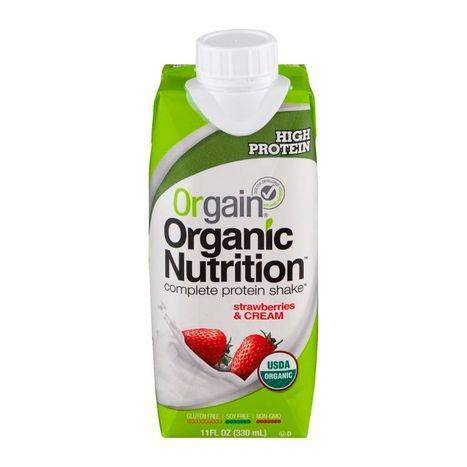 Orgain Organic Nutrition Nutritional Shake, Strawberries & Cream Flavor - 11 Ounces